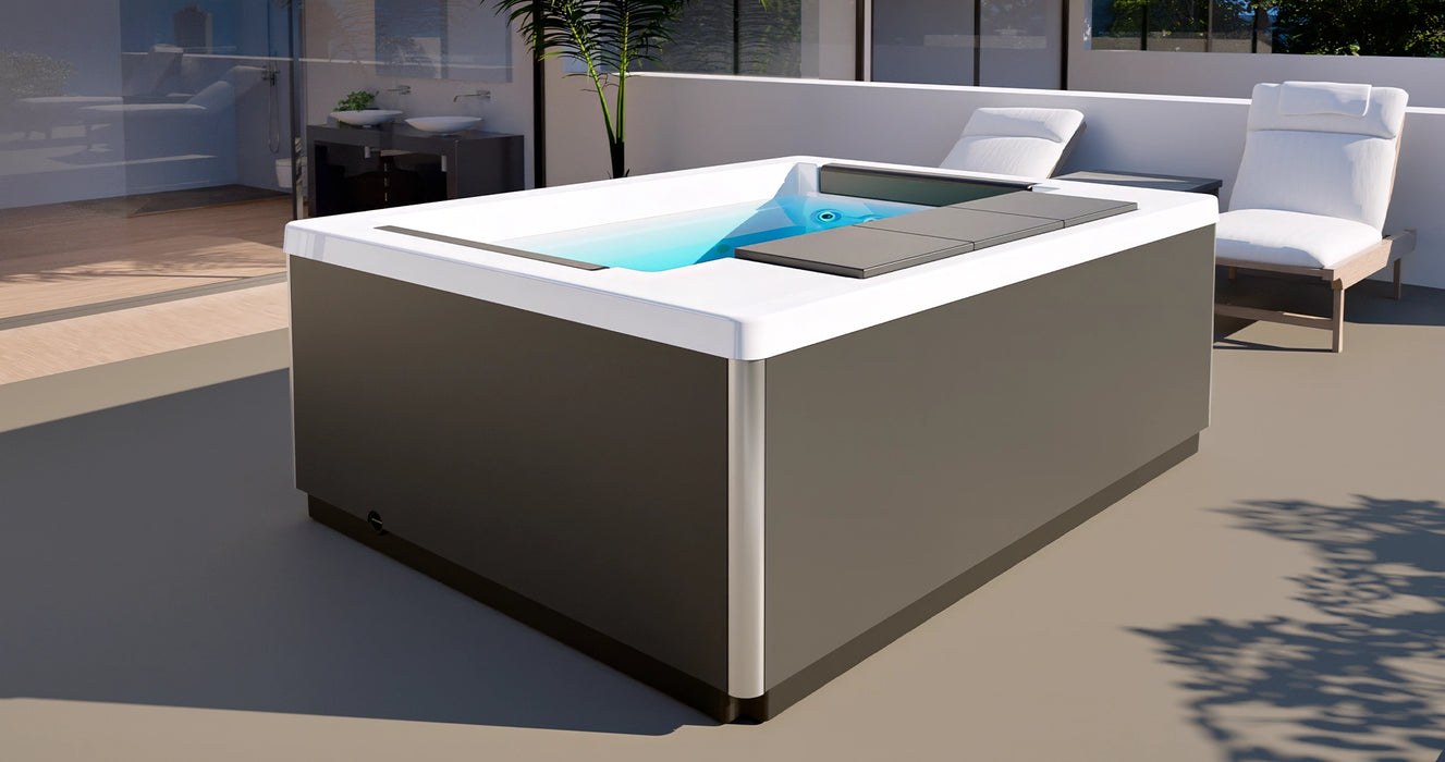 Jacuzzi Suite Aquavia avec 4 points LED chromothérapie atmosphère romantique Provence Spa