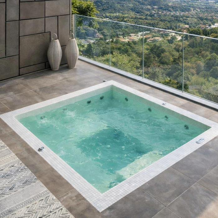 Jacuzzi carrelé TILED 220 encastrable 5 places finition mosaïque haut de gamme