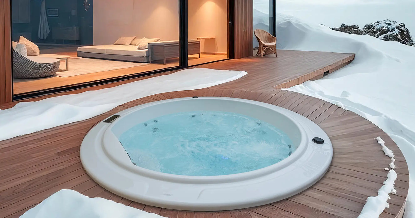 Spa Round 2 Aquavia avec 5 positions de massage ergonomiques