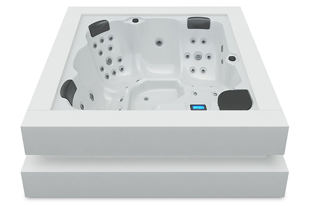 Jacuzzi Cube Ergo Aquavia avec chromothérapie LED Colour Sense Provence Spa
