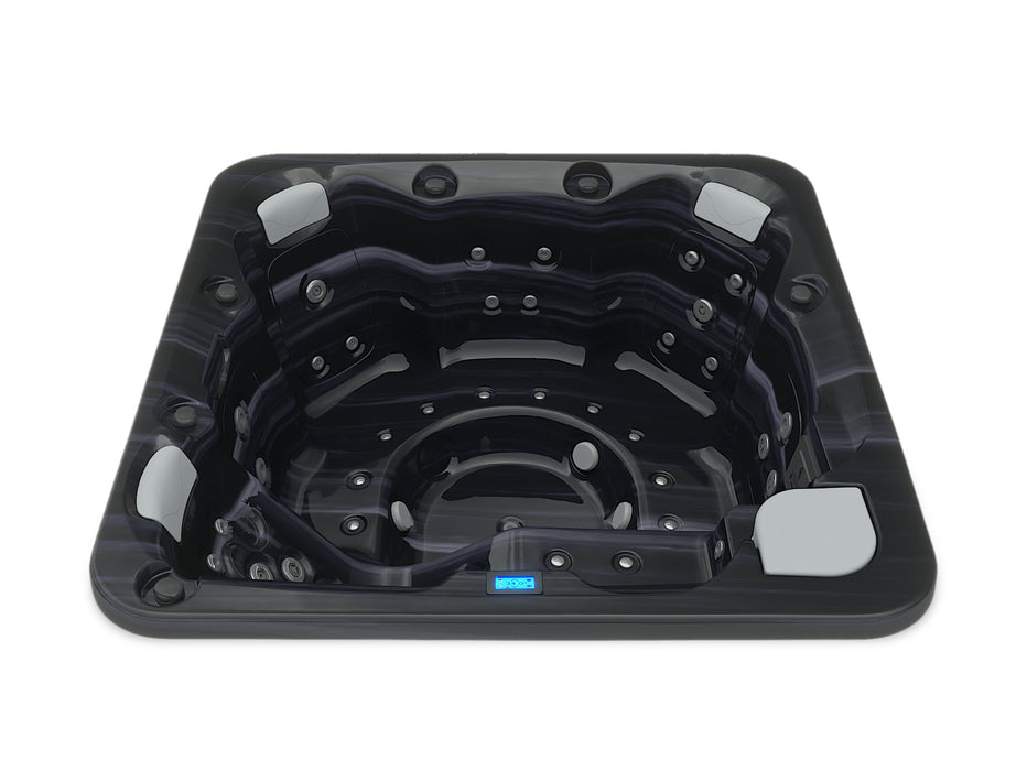 Jacuzzi Mallorca Aquavia avec 28 jets d’hydromassage en acier inoxydable