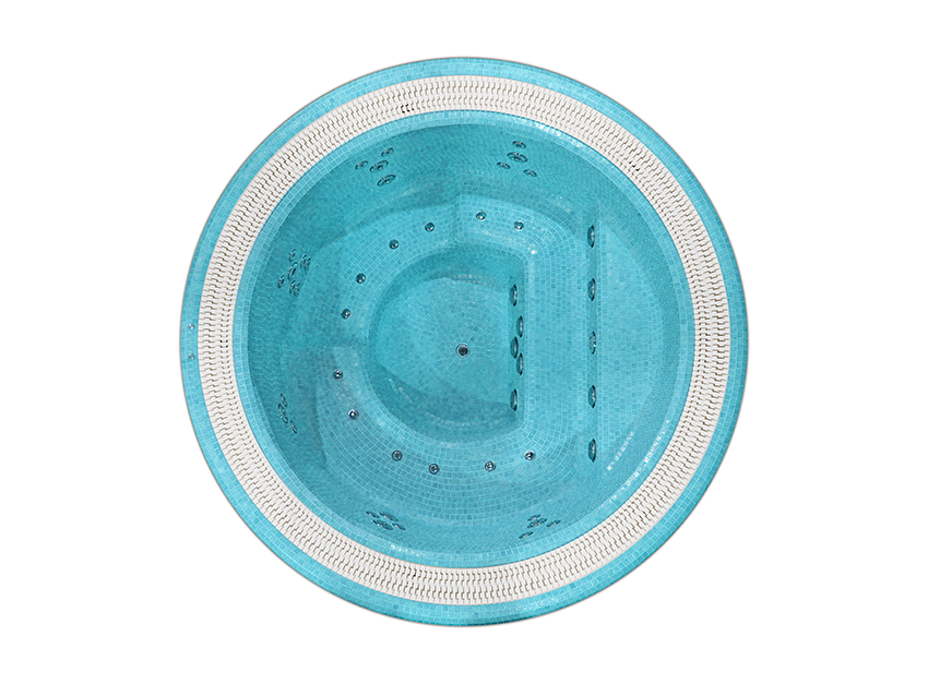 Jacuzzi mosaïque Oasis 40 avec système Relax Impact pour massages thérapeutiques