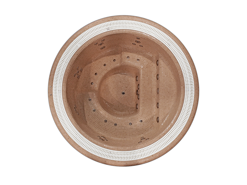 Jacuzzi Oasis 40 Aquavia avec chromothérapie LED atmosphère nocturne relaxante