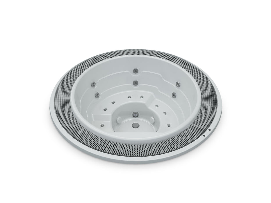 Spa Aquavia Capri avec commandes piézoélectriques intuitives adaptées aux espaces publics