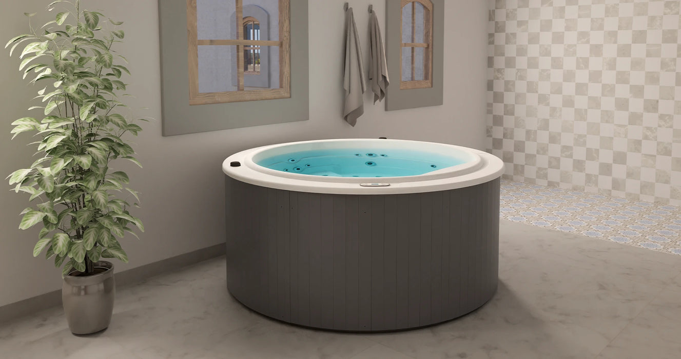 Jacuzzi Sundown Aquavia avec 10 buses d’air pour relaxation complète