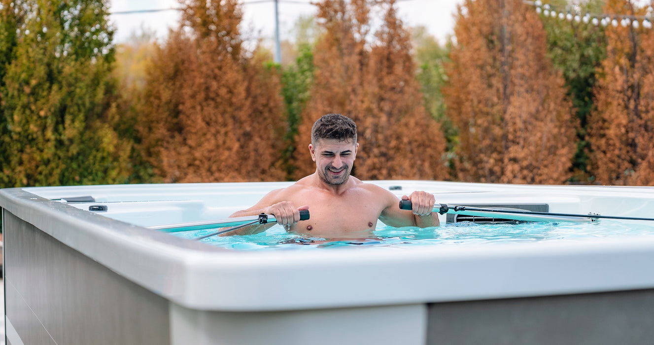 acuzzi de nage Aquavia Duo avec 16 points de massage et appuie-têtes confortables